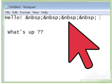 html中输入一行空白的方法